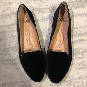 Sofft Black Flats “Belden” Velvet